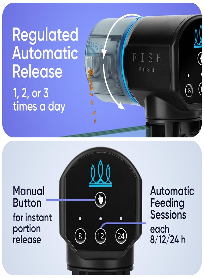 FISHNOSH Automatic Fish Feeder for Aquarium - New Generation 2025, Auto Food Dispenser with Timer for Small Tank, Big Aquariums & Pond, Model-ML - Image 3